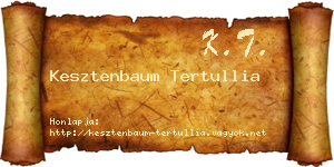 Kesztenbaum Tertullia névjegykártya
